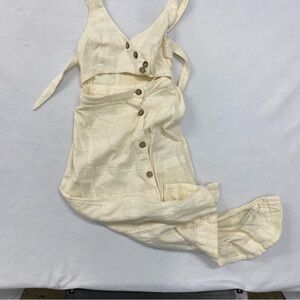 Free People Button Down Crop Top Dress XS